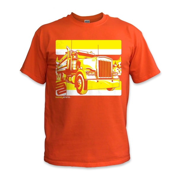 Dump Truck High Visibility Tee, Orange, 2XL